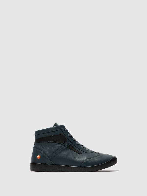 Lace-up Ankle Boots ILUX729SOF DENIM/BLACK